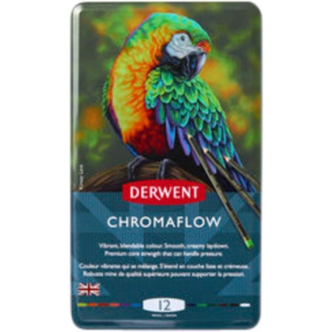 Chromaflow kleurpotlodenset derwent (12 stuks) | Pak a 12 stuk | 6 stuks
