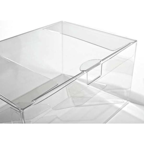 Plastic Doosjes 15,6x10,8x7,6cm Kristalhelder met Autolock Bodem (25 stuks) | Geschenkdoos
