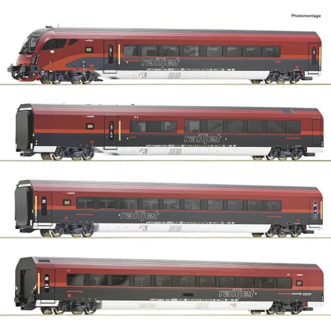 Roco 74038 H0 set van 4 Railjet van de ÖBB