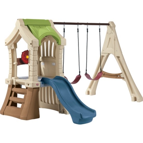 Step2 Play Up Gym Set Speeltoestel voor kinderen - Speeltoren met glijbaan en schommels van plastic / kunststof - Speelgoed voor tuin / buiten