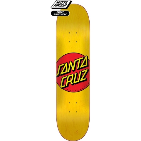 Santa Cruz Classic Dot 7.75” skateboard deck yellow