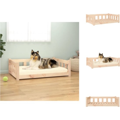 vidaXL Hondenmand Grenen - 95.5 x 65.5 x 28 cm - Rustiek - Dierenkussen