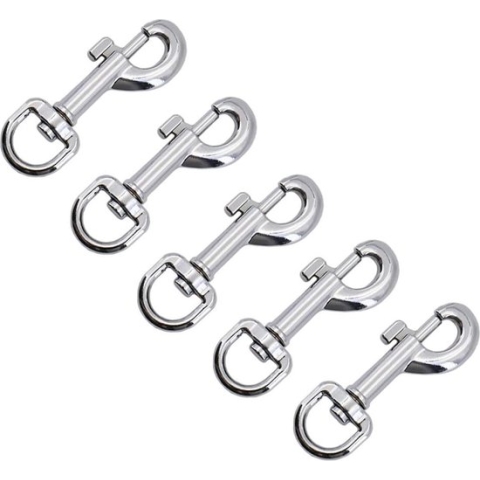 12 stuks karabijnhaken met draaischarnier voor hondenlijn, boutkarabijnhaak, klikkarabijnhaak, voor hondenriem, halsband, wandelen, sleutelhanger