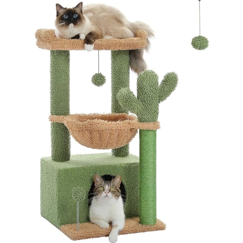 Kattenboom / krabpaal - kattenmeubel \ cat play tower, Activity Center, stable and stable, cat tree with hammock and beautiful cat house,