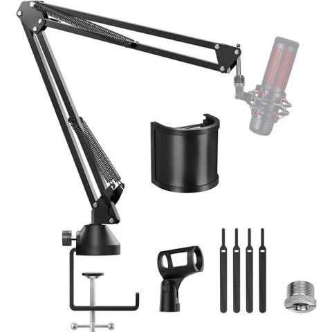 professional microphone arm - QuadCast Boom Arm Stand / microfoonhouder, microphone arm standard adjustable microphone stand 42.2 x 20.8 x 7.8 cm