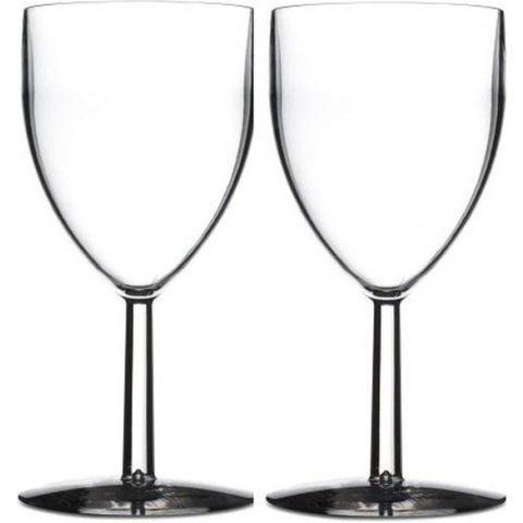 10x stuks Mepal wijnglazen van San kunststof 300 ml - Onbreekbare / herbruikbare camping/picknick glazen