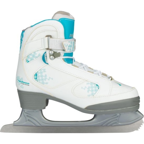Nijdam Kunstschaats Dames - Softboot - Wit/Blauw/Zilver - 36