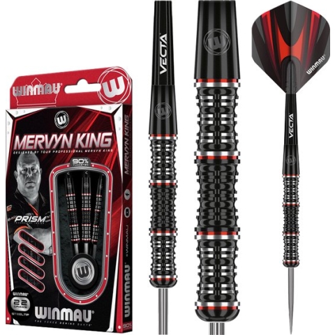 WINMAU - Mervyn King Special Edition: Steeltip Tungsten Dartpijlen Professioneel - 22g