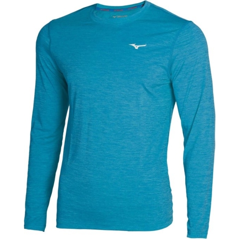 Mizuno Impulse Core Longsleeve Shirt Heren - Turquoise - maat L
