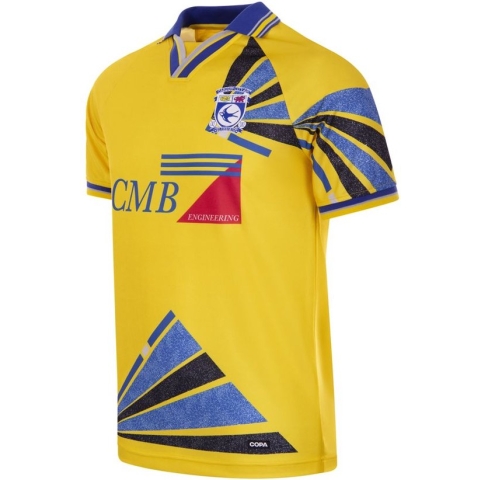 COPA - Cardiff City 1997 - 1998 Retro Voetbal Shirt - S - Geel