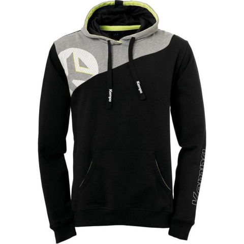 Kempa Core 2.0 Hoody Kind Zwart-Donker Grijs Melange Maat 128