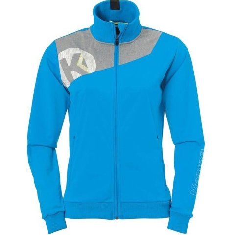 Kempa Core 2.0 Poly Jacket Dames Kempablauw-Donker Grijs Melange Maat XS