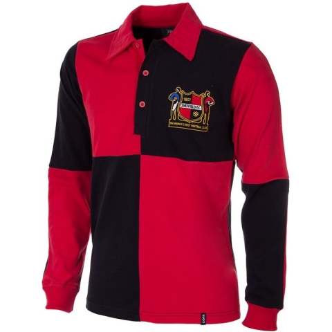 COPA - Sheffield FC 1950's Retro Voetbal Shirt - XL - Rood;Zwart