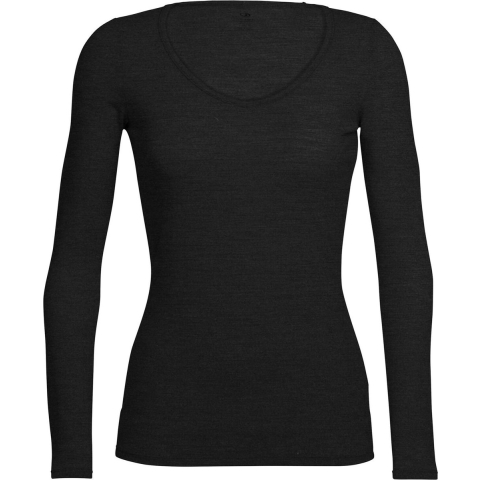 Icebreaker Siren LS Sweetheart Dames Thermoshirt - Black - XS
