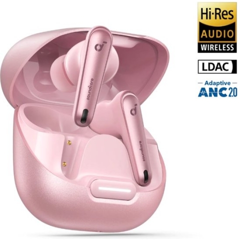 soundcore Liberty 4 NC - Wireless Noise Cancelling Earbuds (Roze) - 98.5% Noise Reduction - Adaptive Noise Cancelling to Ears and Environment - Hi-Res Sound - 50H Battery