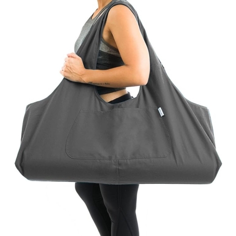 Grote yogamat tas Grote yogatas voor mat en accessoires met zijvak | Past op de meeste matmaten