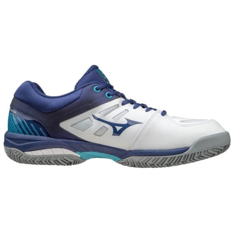 Mizuno Wave Exceed SL CC Tennisschoenen - Maat 46 - Mannen - wit/blauw