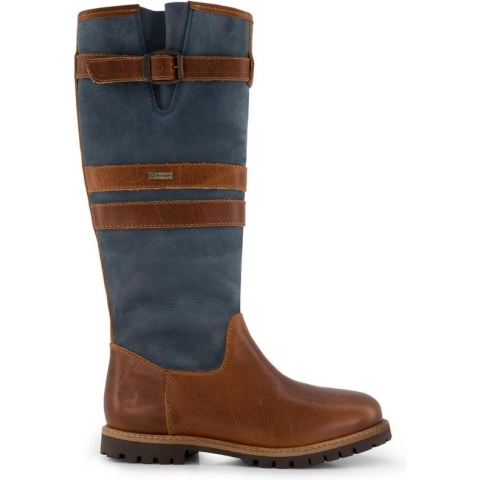 Travelin' Norway - Dames Wolgevoerde Outdoorlaars - Waterdicht en Ademend - Wandellaarzen - Blauw Leer - Maat 38