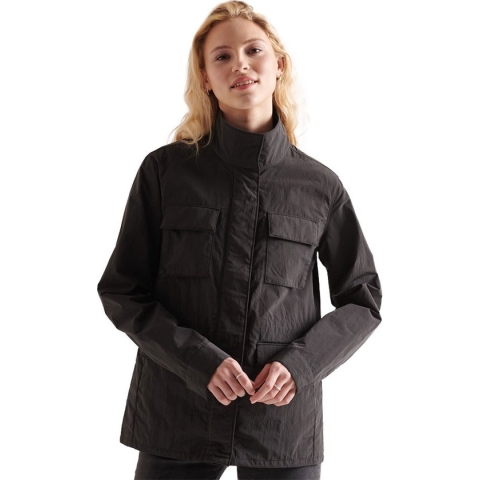 Superdry Ripstop 4 Pocket Jas Zwart M Vrouw