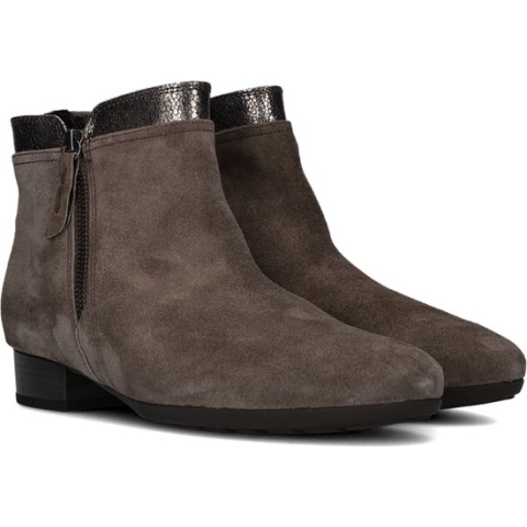 Gabor -Dames - taupe donker - enkellaarzen - maat 41