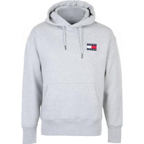 Tommy Jeans Badge Hoodie, grijs - Maat XL -