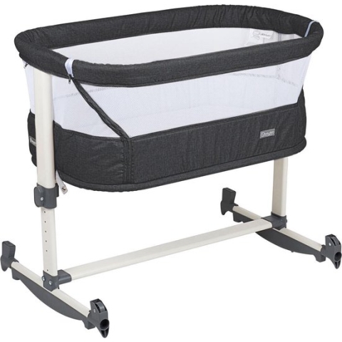BabyGO Co Sleeper Wieg met schommelfuntie Vivaldi Darkgrey