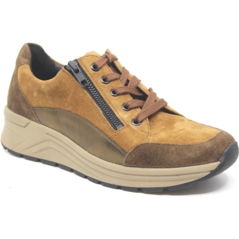 Solidus, 59075 30559, Bruin combi dames sneaker wijdte K