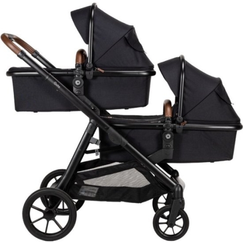 Qute Duo Kinderwagen Q-Twin Jeans Zwart