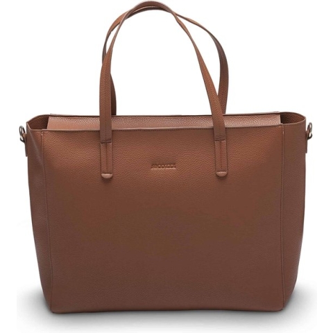 Snoozzz Luiertas luxe verzorgingstas – inclusief uitneembare tas organizer met thermovak, stroller hooks en verschoningsmatje - Cognac