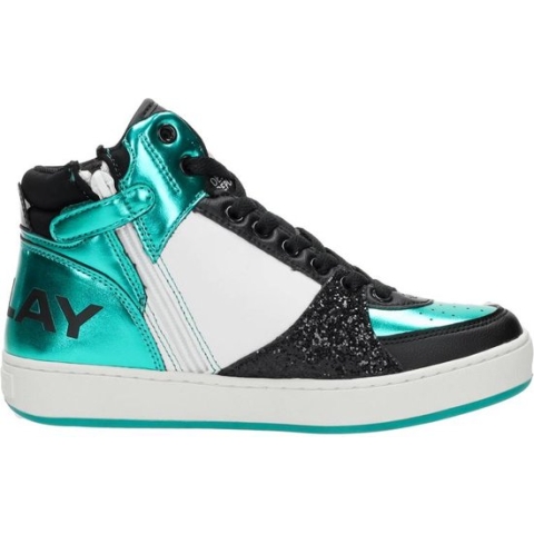 Replay Cobra 7CC Sneakers Hoog - groen - Maat 32