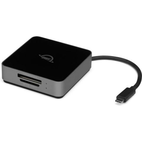 OWC - USB-C Dual-slot CFexpress Type B & SDXC UHS-II Card Reader - Zwart/Grijs