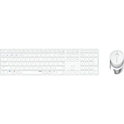 Rapoo 9850M toetsenbord Inclusief muis RF-draadloos + Bluetooth QWERTZ Duits Wit