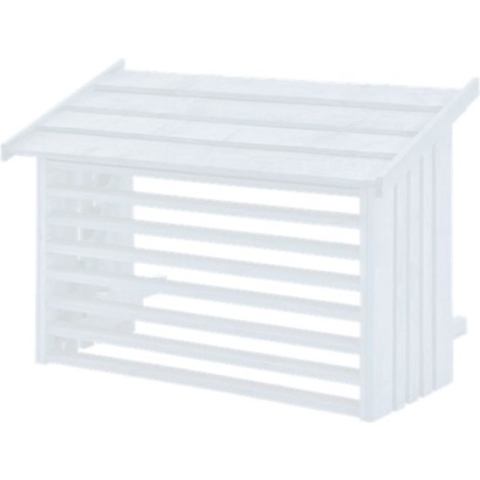 Airco ombouw hout - wit - 116 x 56 x 78 cm (BxDxH)