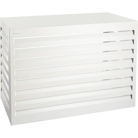 Evolar EVO-COVER-LW - Airco & Warmtepomp Buitenunit Omkasting - Maat Large - 120 x 110 x 65 cm - Gepoedercoat - Aluminium - Hoogwaardige kwaliteit - Wit - RAL 9003