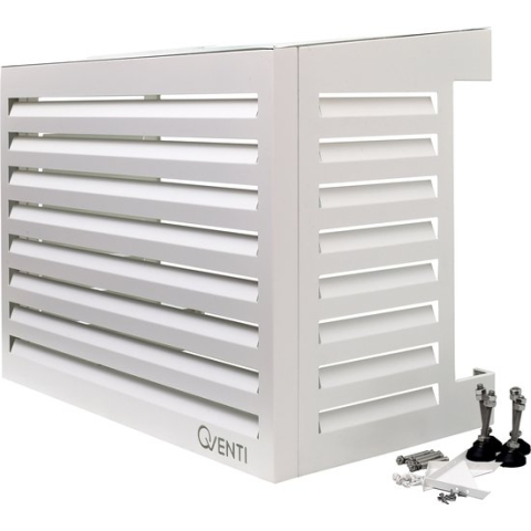 QVENTI - airco & warmtepomp buitenunit omkasting – 100 x 75 x 50cm - Wit – OUD MODEL