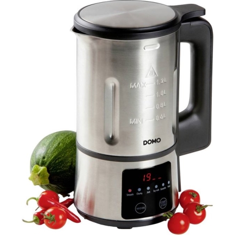 Domo -verwarmingsblender - 6 programma's - roestvrij staal