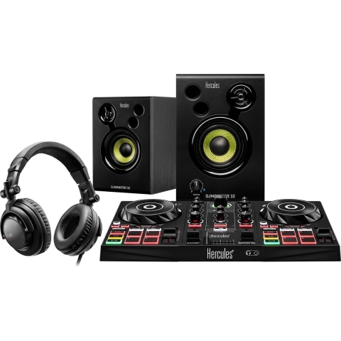 Hercules DJLearning Kit - Compleet DJ pakket - 2-Deck DJControl Inpulse 200 USB DJ Controller HDP DJ45 headset DJMonitor 32 Monitor Speaker