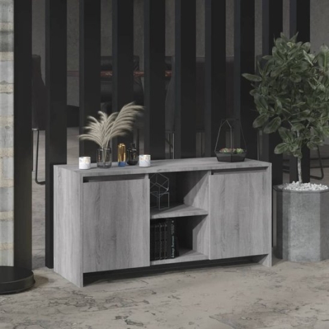 vidaXL TV-meubel - Stereokast - 102 x 37.5 x 52.5 cm - Grijs sonoma eiken - Kast