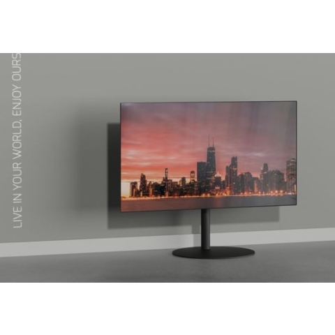 TV vloerstatief SPHERE 60 Design Tv standaard Trendy Zwart Staal 32-65” - MULTIFEED VESA 100x100 t/m 400x400