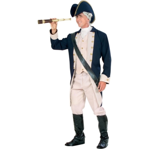 Widmann - Kapitein & Matroos & Zeeman Kostuum - Kapitein Der 7 Zeeen Admiraal Kostuum Man - Blauw, Wit / Beige - XL - Carnavalskleding - Verkleedkleding