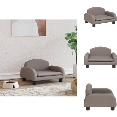 vidaXL Hondenbed Comfort - Hondenbedden - 50 x 40 x 30 cm - Taupe - Dierenkussen