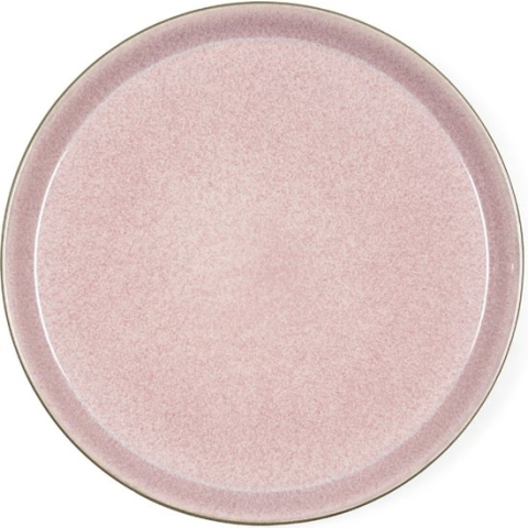 Bitz® 821402 - 6 stuks Aardewerk Dinerborden 27x2,5 cm Grijs/Roze