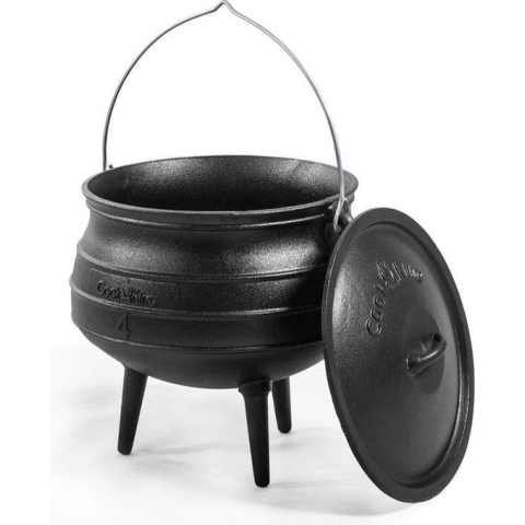 CookKing - Afrikaanse gietijzeren kookpot 9L - Dutch oven - Staal - Zwart