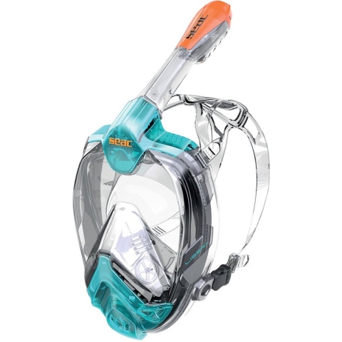 Seac Libera, New Generatie Geïntegreerd Snorkelmasker, Hypoallergene Silicone, Snelsluiting, 3 Maten