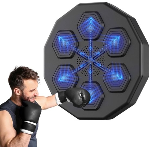 Boksmachine - Digitale boksmachine - Met muziek & Bluetooth - Intelligente Training - Muurbevestiging - Zwart - Boksen - Boksbal - Bokszak - Boxing Machine - Boxmachine - Boksmachine met muziek