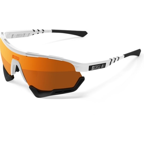 Scicon - Fietsbril - Aerotech XXL - Wit Gloss - Multimirror Lens Brons