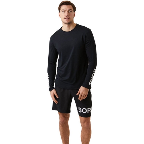 Björn Borg Longsleeve - sportshirts - zwart - Mannen
