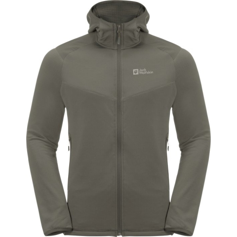 Jack Wolfskin Kolbenberg FZ Men - Outdoorvest - Heren - Groen - Capuchon - Maat L