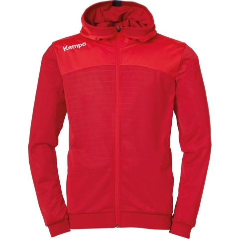 Kempa Emotion 2.0 Hooded  Sportjas - Maat 128  - Unisex - rood