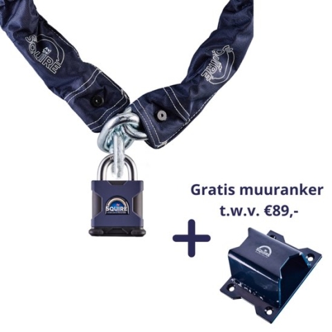 Oersterk motorslot Squire SS65S met 1200mm ketting incl. gratis grondanker